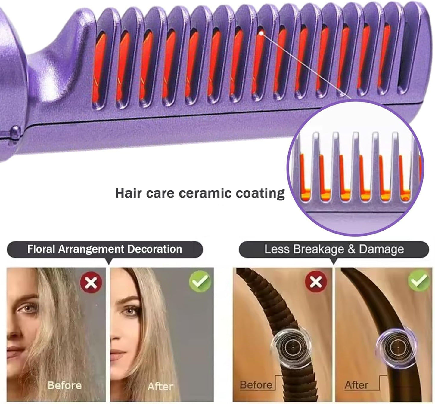 Peine de Cerámica 2 en 1