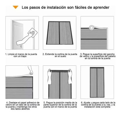 🧲🚪Cortina de puerta magnética para insectos - 2x1